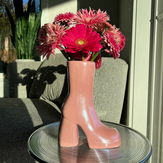 Preorder Iridescent Pink Boot Vase