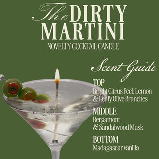 Dirty Martini Cocktail Candle